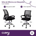 thumbnail image 2 of Silla Oficina Cuory Mesh Negra Giratoria Ergonómica, 2 of 7
