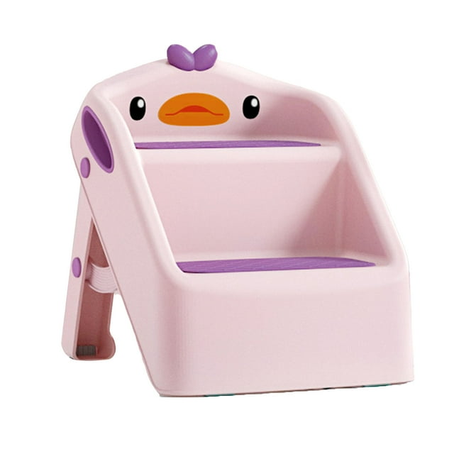 Toilet Potty Training Stool, Foldable Toddler Step Stool Slip for Bathroom Yellow,,Blue