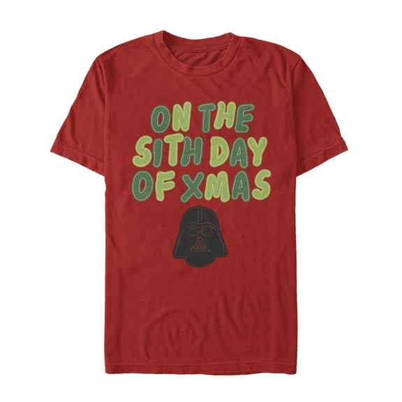 Men's Star Wars Christmas Sith Day  Graphic Tee Red Small