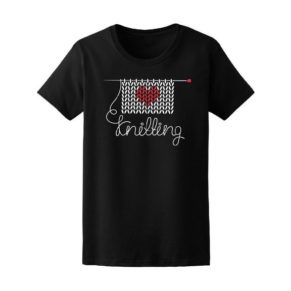 Knitting Lovers, Cute Heart T-Shirt Women -Image by Shutterstock, Female Small