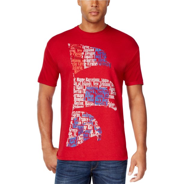 Club Room - Camiseta gráfica con bandera de país para hombre, color rojo, grande