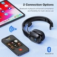 thumbnail image 5 of TECKNET Trucker Auriculares Bluetooth con micrófono con cancelación de ruido inalámbricos en la oreja, auriculares inalámbricos manos libres para teléfono celular, computadora, oficina, hogar, centro, 5 of 5