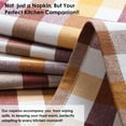 thumbnail image 5 of HEIRLOOM COMFORT Gingham Check Reusable Cloth Napkins, 6 Pack, 18x18 Inch, Multicolor, Cotton Fabric, Hotel Quality & Soft Table Napkins for Dinner, Holiday Parties, Dining - Burgundy, Brown, Yellow, 5 of 6