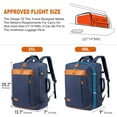 thumbnail image 6 of LOVEVOOK College School Backpack, 40L Expandable Carry On Luggage Backpack Flight Approved, Large Waterproof Hiking Outdoor Overnighter Bag for Men Women (Dark Blue), 6 of 7