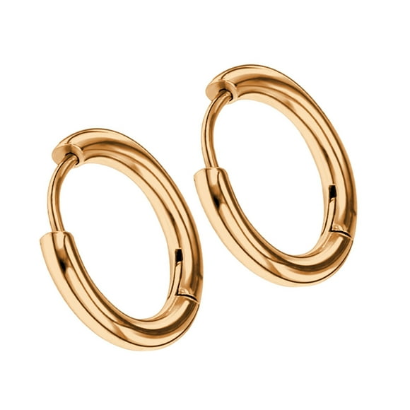 Qarigey Pendientes de aro de plata para mujer, tecnología de galvanoplastia, durabilidad, aros de moda, regalos para la nariz, accesorios de Ropa, zapatos y accesorios Miscelánea dorado 2.5*10mm