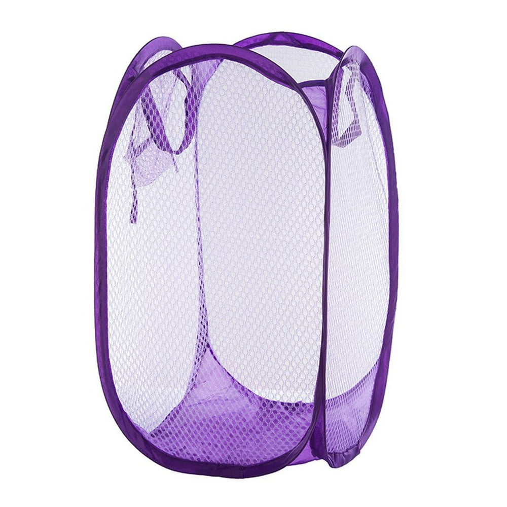 Foldable Practical Pop Up Washing Clothes Laundry Basket Solid Color