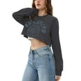 thumbnail image 2 of Amazhiyu Women's Printed Pullover Cropped Sweatshirt Crew Neck Long Sleeve Crop Tops, 2 of 14