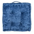 thumbnail image 3 of SAFAVIEH Belia 18" x 18" Solid Square Tufted Floor Pillow, Periwinkle, 3 of 4