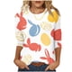 thumbnail image 3 of TaTaai Women‘s Fashion Casual 3/4 Sleeve Printing Round Neck Spring/Summer T-Shirt Blouse Tops Gift, 3 of 5