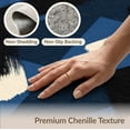 thumbnail image 6 of ODIKA 8'x10' Washable Area Rug Navy Covering Bold Contemporary Motif Overlapping Pile Large for Dining Room, Office, Lounge, Non-Slip Chair-Friendly Mat, 6 of 7
