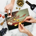 thumbnail image 5 of American Flag Cutting Board, Flag Against Red Horizon on Grass Park Field Identity Sunset Design, Decorative Tempered Glass Cutting and Serving Board, Small Size, Multicolor, by Ambesonne, 5 of 5