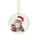thumbnail image 5 of cpengpj Acrylic Christmas Cat Pendant Ornament with 3D Effect, 8cm Car Hanging Decor, Ideal Gift for Christmas, 5 of 5