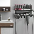 thumbnail image 4 of 2-in-1 Hair Dryer and Styler Holder - Waterproof, Wall Mounted Organizer for Bathroom, Bedroom, Salon - Fits Curler, Diffuser & Accessories, 4 of 8