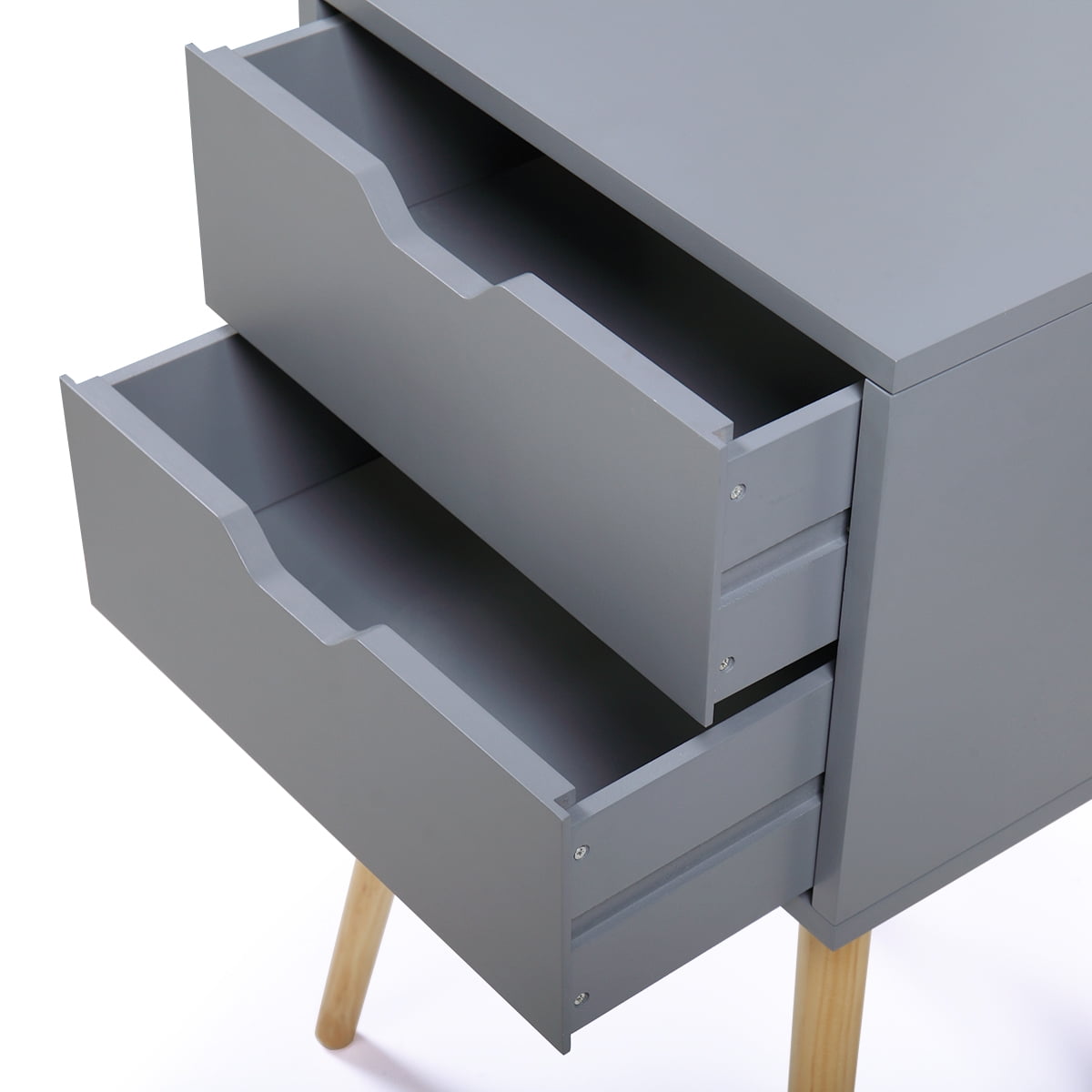 Lowestbest Set of 2 Nightstand with 2 Drawers, Bedroom Accent Side Table, End Table Storage Wood Cabinet (Gary) Lowestbest Set of 2 Nightstand with 2 Drawers, Bedroom Accent Side Table, End Table Storage Wood Cabinet (Gary)