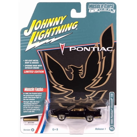 Johnny Lightning Jlmc034 Muscle Car Ver B 1987 Pontiac Firebird Gta Black