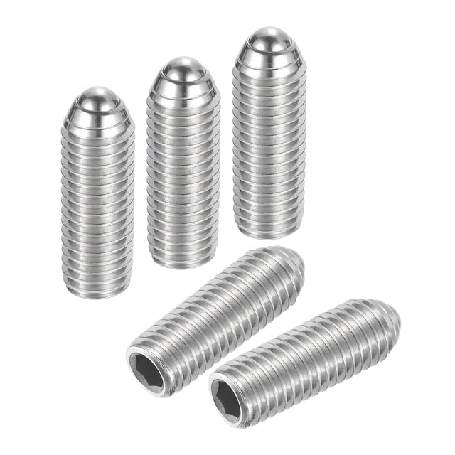 Ball Point Set Screws, M10 x 30mm 304 Stainless Steel Metric Spring Hex Socket Screw 15pack