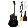 thumbnail image 5 of PAMINGONO Black Acoustic Guitar for Adults, Stylish Basswood Body with Tuner, Picks, and Carrying Bag Included, 5 of 8