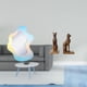 thumbnail image 2 of Espejo acrílico ondulado para maquillaje, decoración moderna para baño, pared, estatuas de gatos, figuras, sujetalibros, soportes para estantes, adorn, 2 of 8