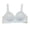 White, variant on Gymayou Women Cotton Wireless Bra Breathable Print Wide Strap Bralette V Neck Comfort Full Coverage Everyday Bra Beige L