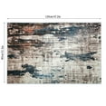 thumbnail image 2 of SAYFUT Abstract Faded Area Rug Or Runner, Boho Vintage Diamond Blue/ Brown/ Gray Area Rug, Bohemian, Easy Cleaning, For Bedroom, Kitchen, Living Room, Non Shedding, 2 of 7
