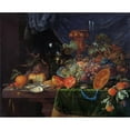 thumbnail image 3 of Abraham Mignon 14x12 Black Modern Framed Museum Art Print Titled - Still Life with Fruit and Oysters (1660 - 1679), 3 of 5