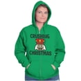 thumbnail image 3 of Crushing Christmas Nutcracker Pun Zip Up Hoodie Men's Women's Brisco Brands 3X, 3 of 6