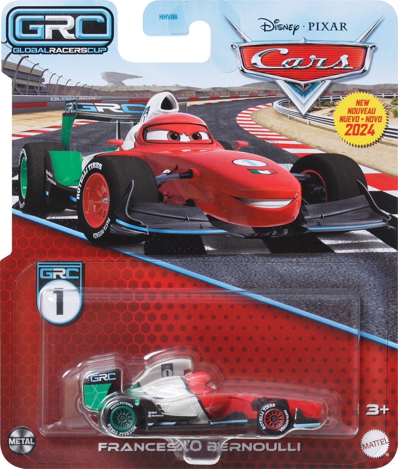 Disney and Pixar Cars Grand Prix Francesco Bernoulli 1:55 Scale Die-Cast Vehicles For Kids Ages 3+ Years