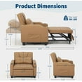 thumbnail image 2 of Soonbuy 3-in-1 Convertible Sofa Bed Chair,Modern Pull-Out Sleeper with Adjustable Backrest, USB Charging Port, Cup Holders & Side Pockets, Space-Saving Couch for Living Room or Bedroom, 2 of 7