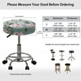 thumbnail image 6 of ZIATUBLE Flower Hummingbird Bar Stool Cover Cushion Removable Chairs Decorative Cover Size L Universal Stool Seat Replacement Cover 2 Pieces Set Slipcover for Circle Chair Stools, 6 of 6