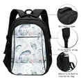 thumbnail image 3 of Pofeuu Sea Animals Print Storage Laptop Backpack with USB Charging Port[Water Resistant] College Computer Bookbag Fits, 3 of 7