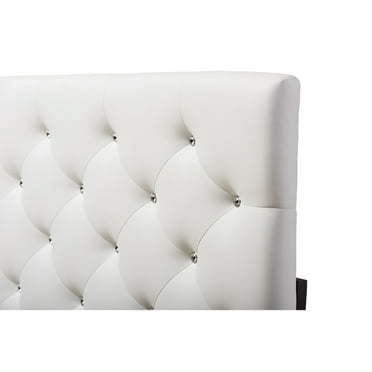 Baxton Studio Viviana Modern and Contemporary Faux Leather Upholstered Button-Tufted Full Size Headboard, Multiple Sizes and Colors