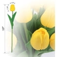 thumbnail image 7 of Viworld 10Pcs Artificial Tulip Fake Holland Mini Tulip Real Touch Flowers Bouquet for Wedding Mothers Day Home Party Decor(Yellow), 7 of 7