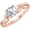 Rose, variant on 925 Sterling Silver 14K Rose Gold Finish Round Cut White Diamond Leaf Solitaire Engagement Ring For Womens