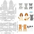 thumbnail image 2 of 5 Sets Animal Dog Metal Die Cuts Mirror Dog Bone Cutting Dies for Card Making DIY Scrapbooking Craft Paper Photo Album Gifts Journal Decorations 2pcs/Set DIY, 2 of 9