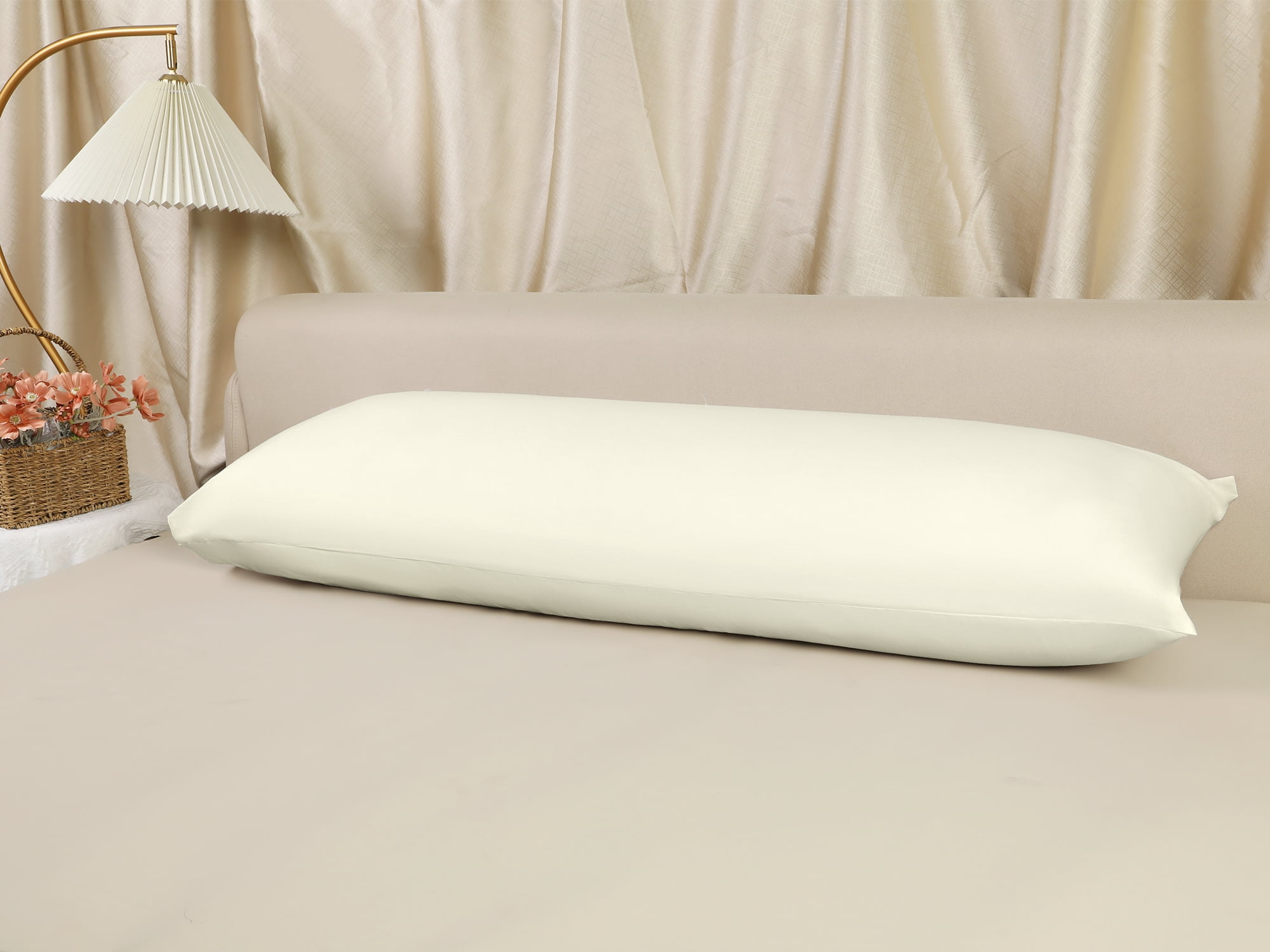 Unique Bargains 1 Pcs Pillow Cases Cooling Pillowcases with Envelope Closure Beige