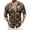 Brown, variant on Mens Shirts Long Sleeve Floral Print Business Button Lapel Leisure Blouses Loose Mens Dress Shirts Black S