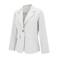 thumbnail image 4 of Yigetop Womens Blazer Womens Casual Open Front Long Sleeve Lapel Collar Button Work Business Jacket Blazers for Women White 3XL, 4 of 8