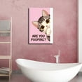 thumbnail image 7 of Funny Dog Cat Bathroom Canvas Wall Art Are You Pooping Poster Cute Animal Poster  Canvas Print Artwork for Toilet Nursery Decor, 7 of 7