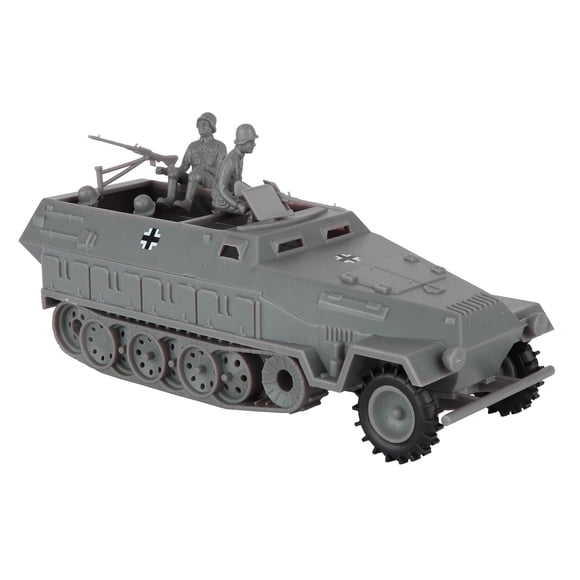 Vehículo de juguete BMC CTS WW2 German Hanomag Halftrack con 4 figuras