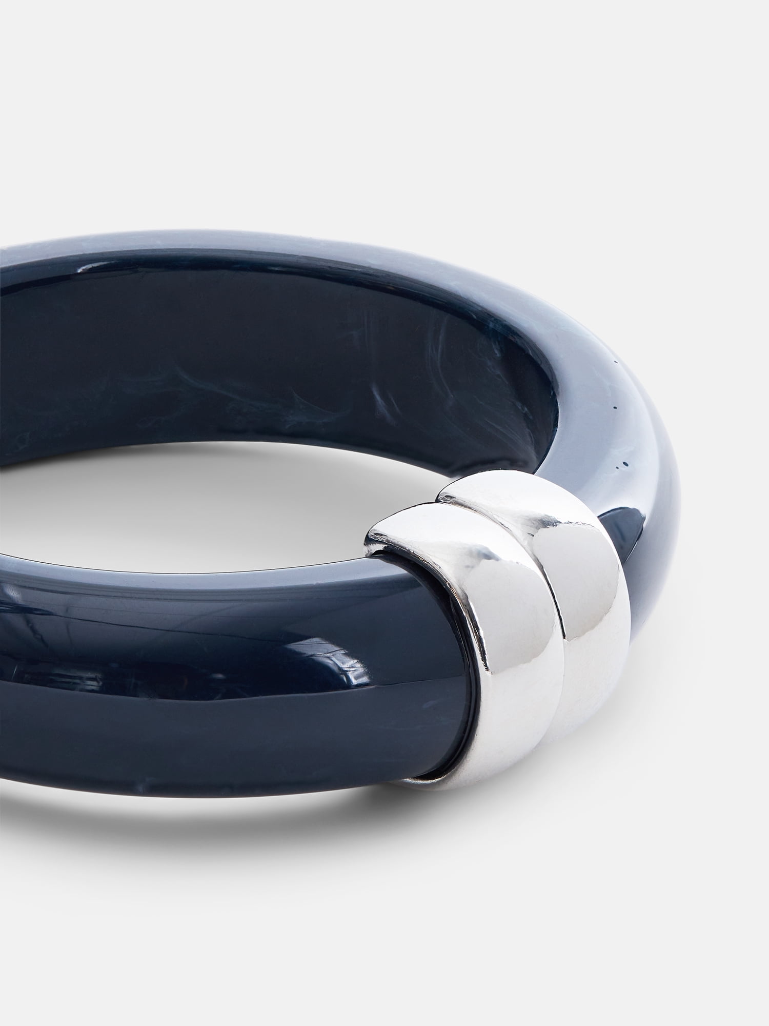 Scenario Women's Hinged Resin Bangle Bracelet