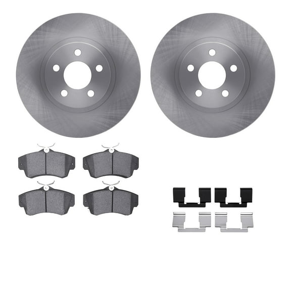 Dynamic Friction Company Front Brake Rotors with 5000 Advanced Brake Pads includes Hardware 6512-39089