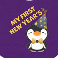 thumbnail image 4 of Inktastic My 1st New Years with Cute Penguin in Blue Hat Boys or Girls Baby Bib, 4 of 4