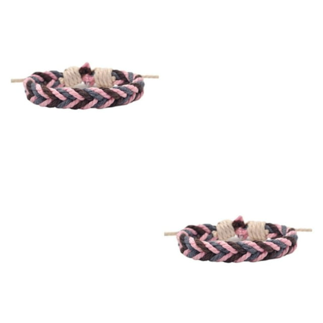 relayinert Add Personal Touch With CharmOn Cotton Blue Green Handmade Bracelet Minimalist AAA-009 2Set