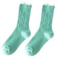 thumbnail image 2 of Shenmeida 1 Pair Womens Socks, Hole Stocks Solid Color Crew Socks Colorful Lightweight Cotton Athletic Socks, 2 of 7