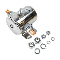 Max 200A in Rush 12 Volt 3-Terminal Continuous Duty Solenoid Relay Nickel-Plating | Fits for Trombetta Maxon Waltco Delco SPST 12VDC 12V Solenoid Relay | Used in Golf Carts Heavy Duty Winch Marine