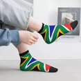 thumbnail image 6 of Women's Men's South African Flag Lightweight Ventilation Quarter Ankle Socks, 6 of 7
