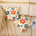 thumbnail image 2 of Erosebridal Colorful Groovy Floral Cushion Covers for Sofa Set of 4, Retro Flower Throw Pillow Covers for Bed, 16x16, 2 of 6