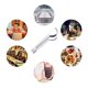 thumbnail image 5 of Stainless Steel Food Tongs | Golden Pan Broil Meat Steak Fish Bread BBQ Clip | Durable Long Handle Kitchen Serving Utensil | Anti-Slip Design | Easy Clean | 1pc | 9.45x1.97x1.18in, 5 of 6