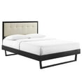 thumbnail image 3 of Modway Willow King Wood Platform Bed With Angular Frame in Black Beige, 3 of 11