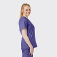 thumbnail image 4 of SPECTRUM UNIFORMS Scrub Tops Medical Unisex V-Neck Yoga Soft Fabric Medical Professionals Hospital and Lab Workwear Nurse Top Purple, 4 of 5